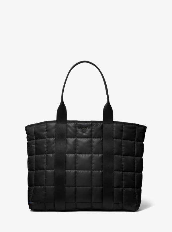 Damske Prenosná Taška Michael Kors Brooklyn Quilted Recycled Polyester Čierne - Kabelky Michael Kors Obchod | PEVXC-4968